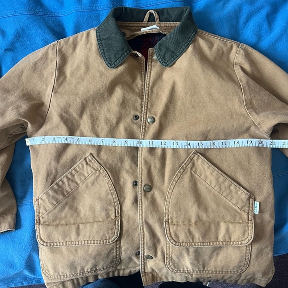 L.L. Bean Brown Canvas Field Jacket with Dark Collar - Picture 7 of 7